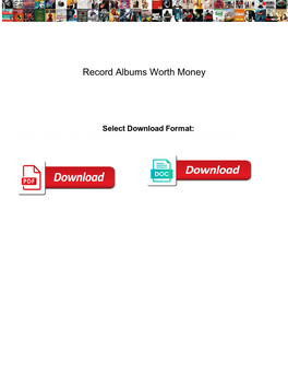 Record Albums Worth Money