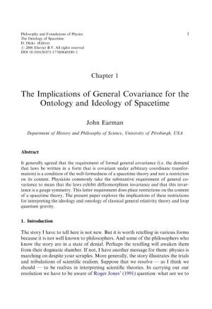 The Implications of General Covariance for the Ontology and Ideology of Spacetime