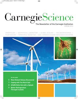 The Newsletter of the Carnegie Institution SPRING 2013
