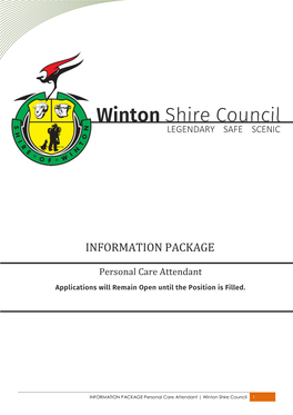 Personal Care Attendant | Winton Shire Council 1
