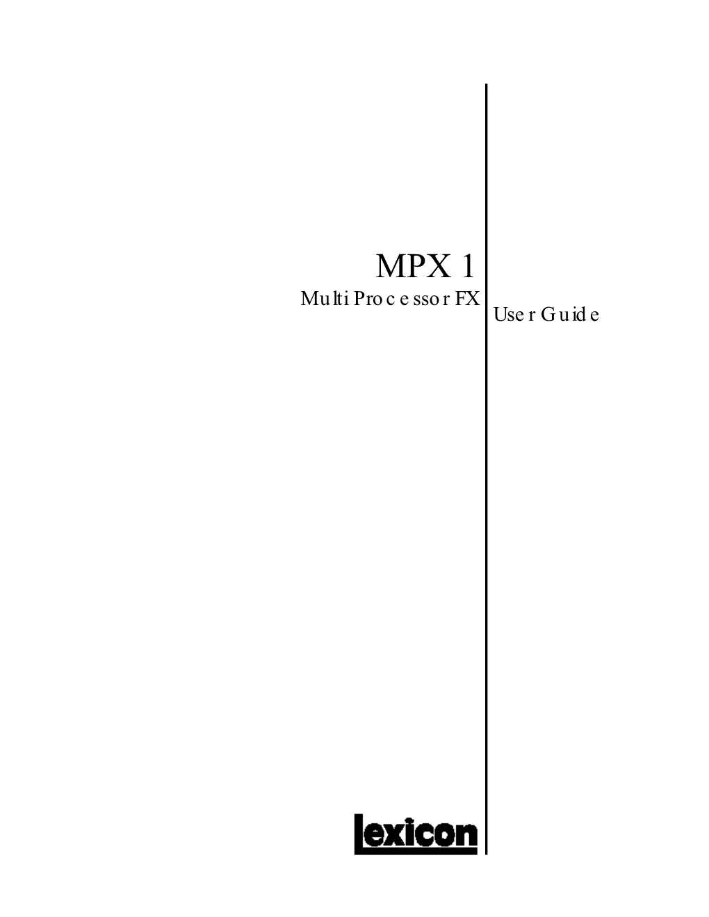 User Guide Multi Processor FX