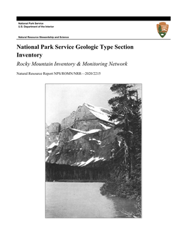 National Park Service Geologic Type Section Inventory Rocky Mountain Inventory & Monitoring Network
