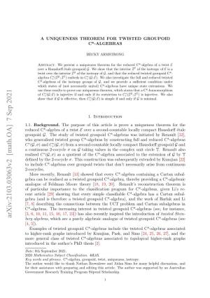 A Uniquness Theorem for Twisted Groupoid C*-Algebras