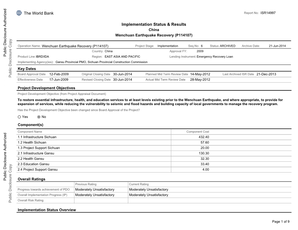 World Bank Document