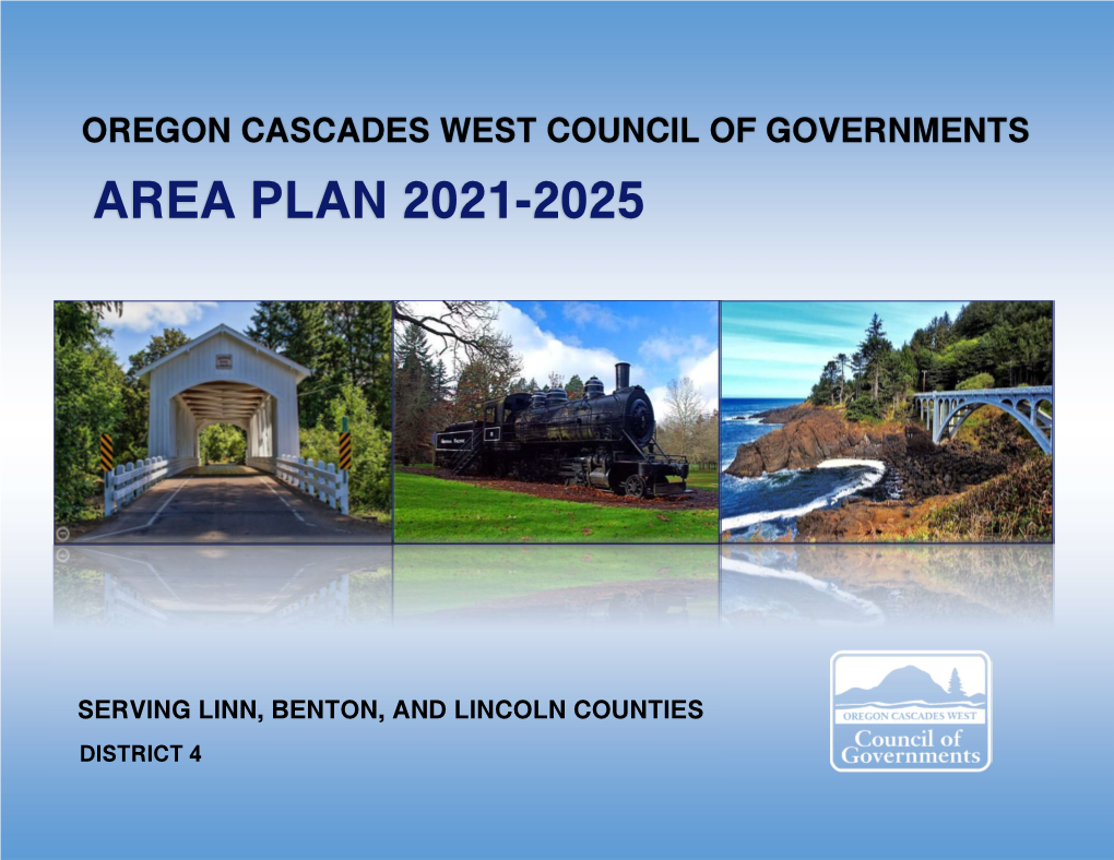 Oregon Cascades West Council of Governments Area Plan 20212025 DocsLib