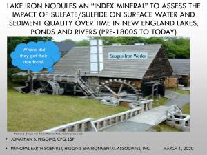 Lake Iron Nodules an “Index Mineral”