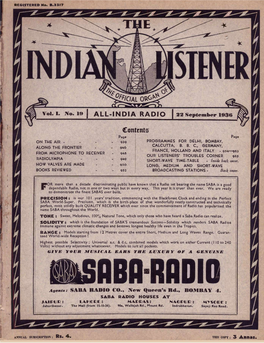 Indian Listener Listener September 22, 1936