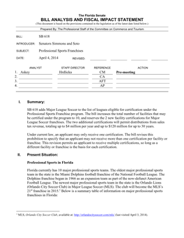 Bill Analysis and Fiscal Impact Statement