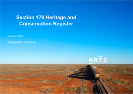 Section 170 Heritage and Conservation Register