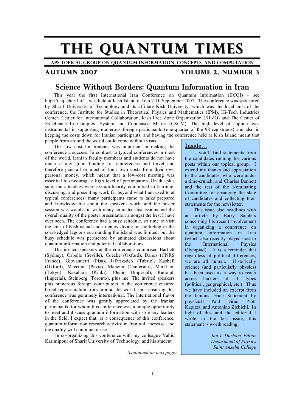 The Quantum Times