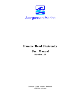Hammerhead Electronics User Manual Revision 2.03