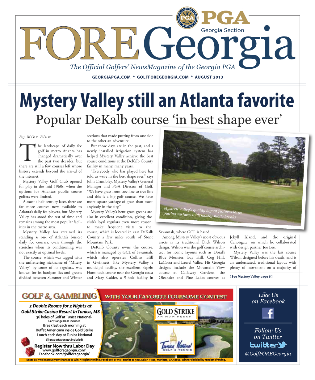 Mystery Valley Still an Atlanta Favorite Popular Dekalb Course ‘In Best Shape Ever’