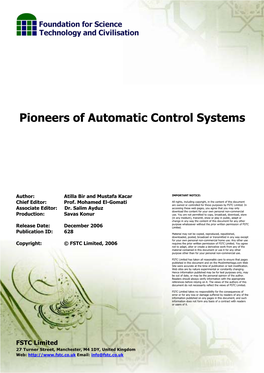 Pioneers of Automatic Control Systems