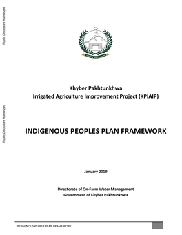 (Kpiaip) Indigenous Peoples Plan