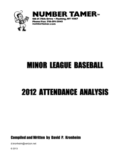 2012 Minor League Baseball Attendance Analysis