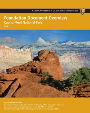 Capitol Reef National Park Foundation Document Overview