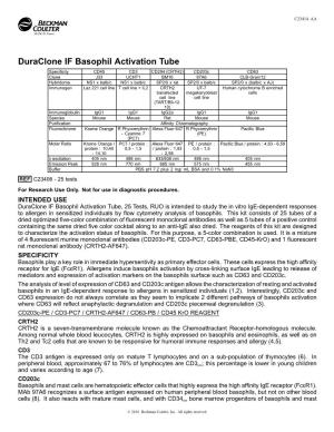 Duraclone IF Basophil Activation Tube
