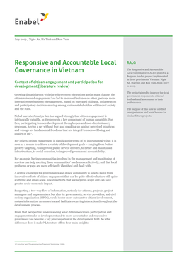 Responsive and Accountable Local Governance in Vietnam