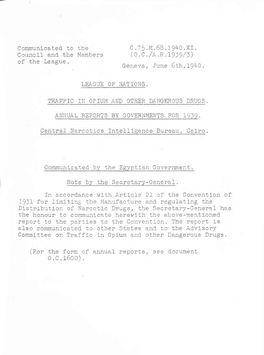 Abdel-Aziz Mohamed Gomma—Seizure of 952 Grammes of Opium at Alexandria on J U Ly 20, 1939