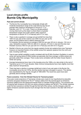 Burnie Climate Profile