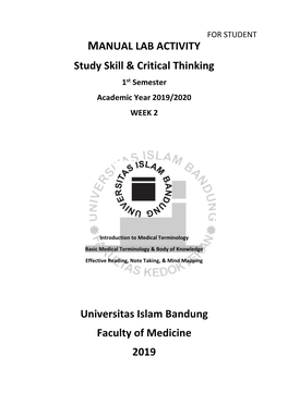 MANUAL LAB ACTIVITY Study Skill & Critical Thinking Universitas Islam