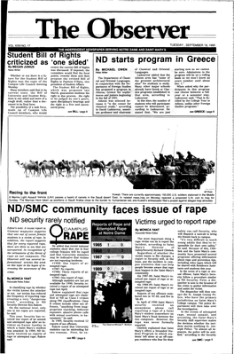 ND/SMC Community Faces Issue of Rape