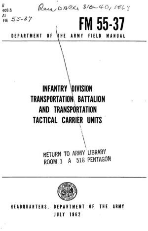 Fm 55-37 Department of Ïïhe Army Field Manual