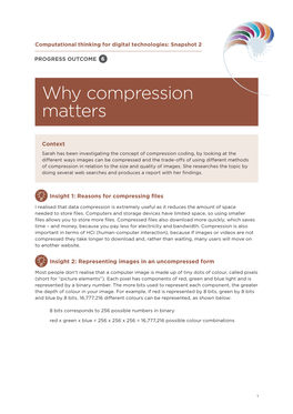 Why Compression Matters
