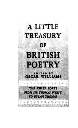 A Little Treasury of British Poetry