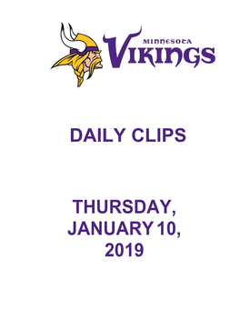 Daily Clips Thursday, January 10, 2019
