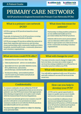 What Are Primary Care Networks