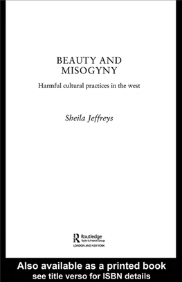 Beauty and Misogyny: Harmful Cultural Practices in the West