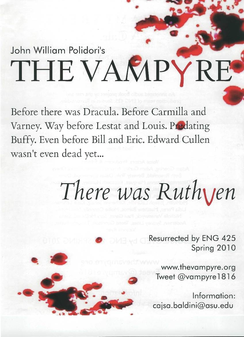 The Vampyre 1816 Project Spring 2010