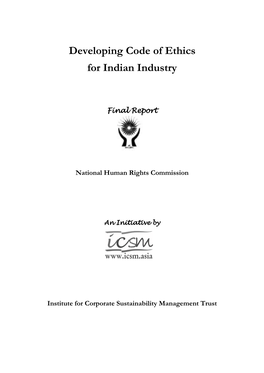 Developing Code of Ethics for Indian Industry