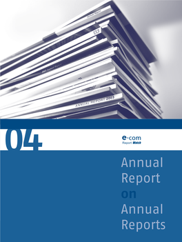 Annual Report on Annual Reports 2004