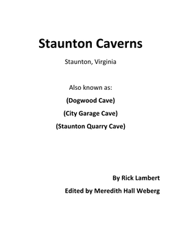 Staunton Caverns