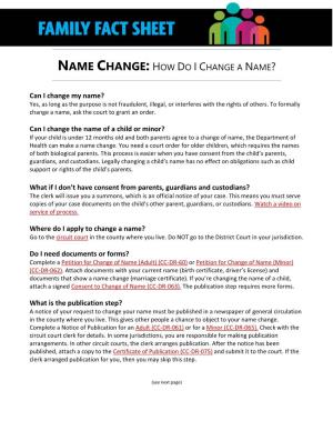 Name Change: How Do I Change a Name?