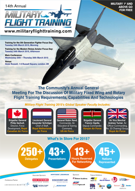 The Military Flight Training Conference Was Informative and The
