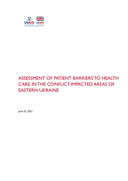 Assessment of Patient Barriers to Health Care in the Conflict-Impacted Areas of Eastern Ukraine
