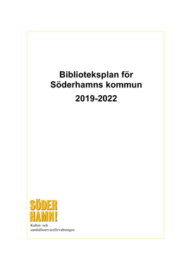 Biblioteksplan För Söderhamns Kommun 2019-2022