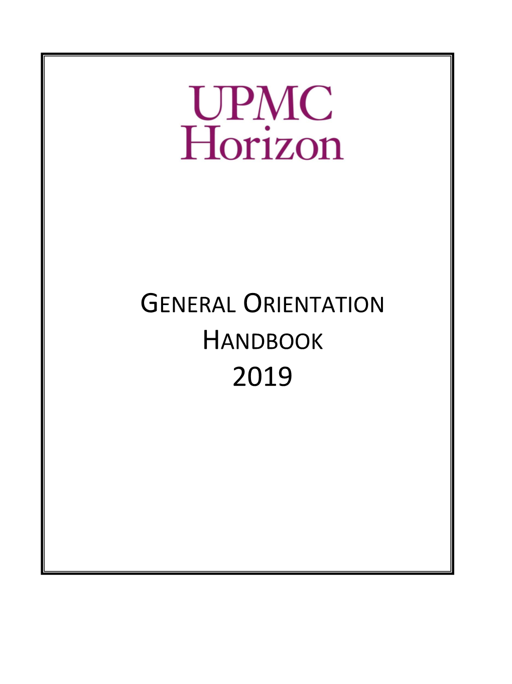 General Orientation Handbook 2019