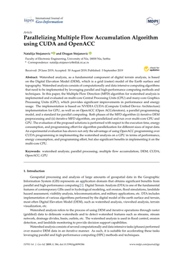 Parallelizing Multiple Flow Accumulation Algorithm Using CUDA and Openacc