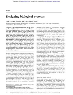 Designing Biological Systems