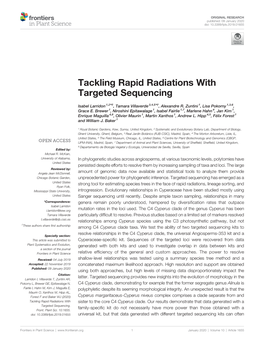 Tackling Rapid Radiations with Targeted Sequencing