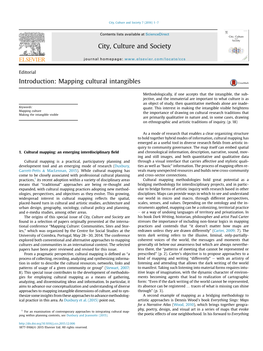 Introduction: Mapping Cultural Intangibles