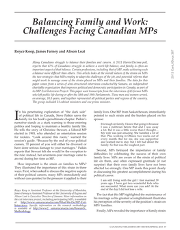 Challenges Facing Canadian Mps