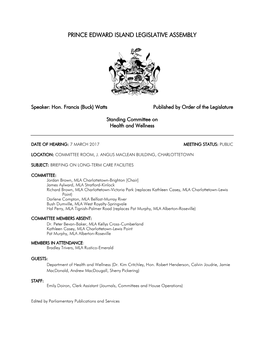 Prince Edward Island Legislative Assembly