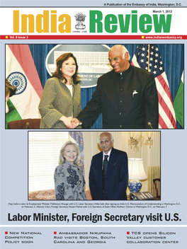 Labor Minister, Foreign Secretary Visit U.S