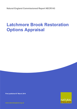 Latchmore Brook Restoration Options Appraisal