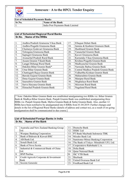 Annexure – a to the HPCL Tender Enquiry